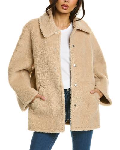 A.l.c Lincoln Oversized Faux Shearling Coat In Brown