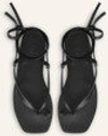 A.emery Nolan Leather Wrap Sandals In Black