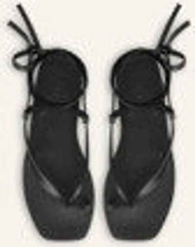 A.emery Nolan Leather Wrap Sandals In Black