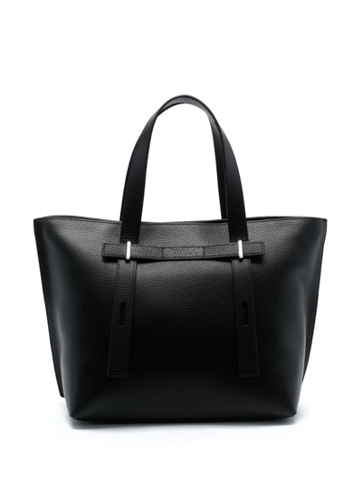 Furla Onyx Leather Tote Bag In Black