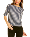 Vince Stripe Crewneck Slub Jersey T-shirt