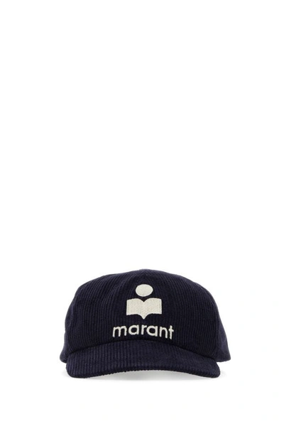 Isabel Marant Midnight Blue Corduroy Tyron Baseball Cap In Navy