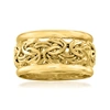 Ross-simons 18kt Yellow Gold Wide Byzantine Ring In Gold