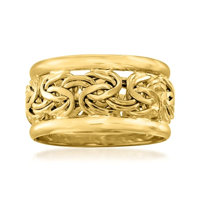 Ross-simons 18kt Yellow Gold Wide Byzantine Ring