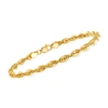 Ross-simons 14kt Yellow Gold 4mm Rope Bracelet In Gold