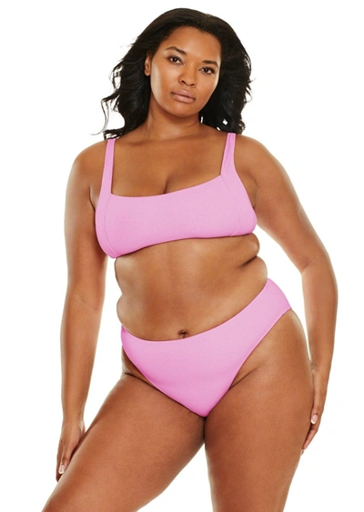 Jmp The Label Hamptons Square Neck Bikini Top - Blushing Pink
