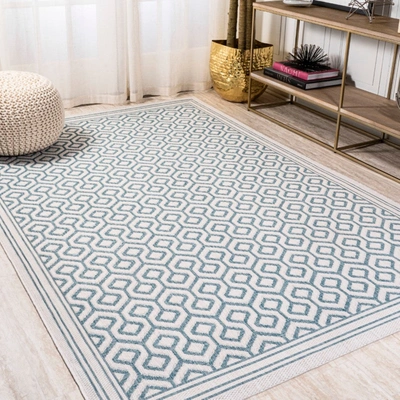 Jonathan Y Marvao Diamond Trellis Indoor/outdoor Area Rug In Blue