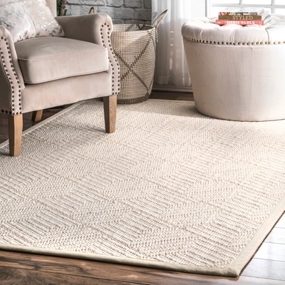 Nuloom Natural Textured Suzanne Area Rug In Beige