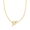Canaria Fine Jewelry Canaria 3mm 10kt Yellow Gold Paper Clip Link Necklace In Gold