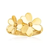 Ross-simons Italian 14kt Yellow Gold Flower Ring In Gold