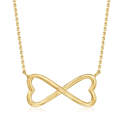 Canaria Fine Jewelry Canaria 10kt Yellow Gold Infinity Heart Necklace In Multi