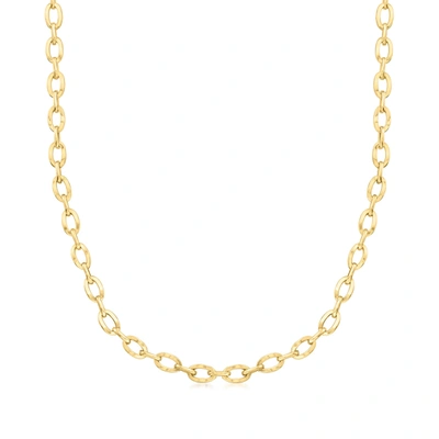 Canaria Fine Jewelry Canaria 5.5mm 10kt Yellow Gold Oval-link Necklace