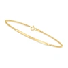 CANARIA FINE JEWELRY CANARIA 10KT YELLOW GOLD CABLE CHAIN BAR BRACELET