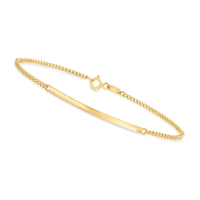 Canaria Fine Jewelry Canaria 10kt Yellow Gold Cable Chain Bar Bracelet