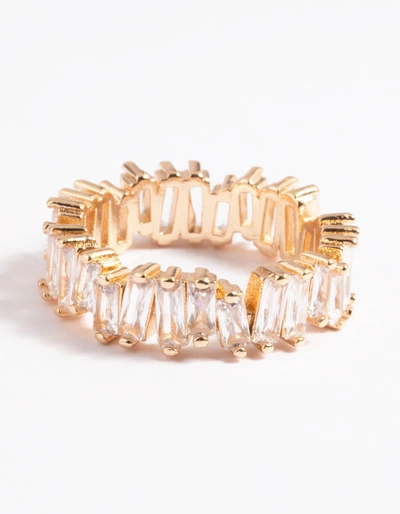 Lovisa Gold Jagged Stone Band Ring In Silver