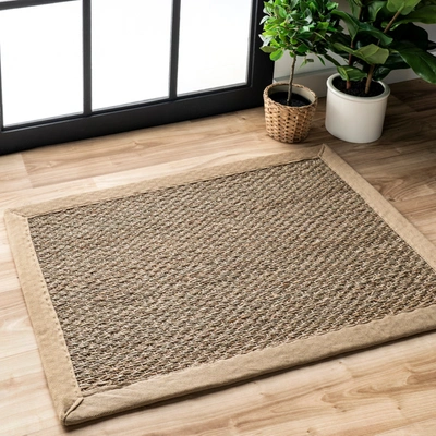 Nuloom Elijah Seagrass With Border Area Rug In Beige