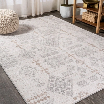 Jonathan Y Bhalil Berber Diamond Geometric Area Rug In Beige