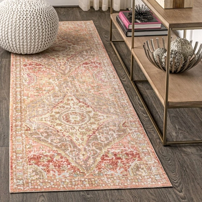 Jonathan Y Petras Modern Ornate Medallion Area Rug In Grey