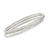 Ross-simons Italian Sterling Silver Jewelry Set: 3 Hammered Bangle Bracelets In Silver