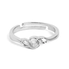 Sohi Trendy One Sized Silver Band Ring In Silver