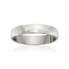 Ross-simons Men's 4mm 14kt White Gold Wedding Ring In White
