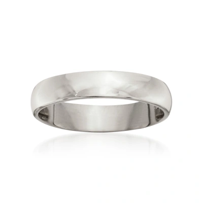 Ross-simons Men's 4mm 14kt White Gold Wedding Ring