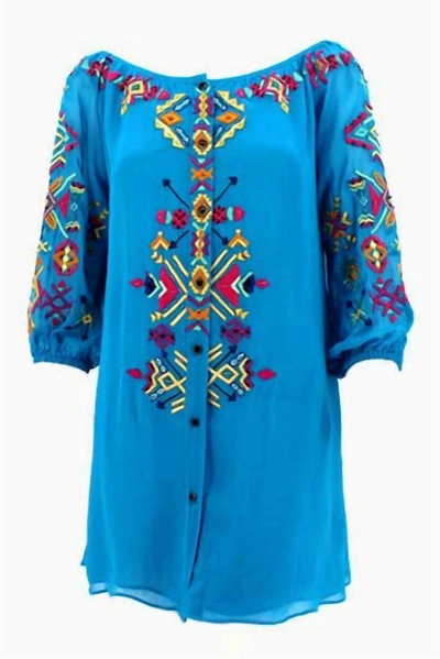 Vintage Collection Women's Miriam Tunic In Turquoise In Blue