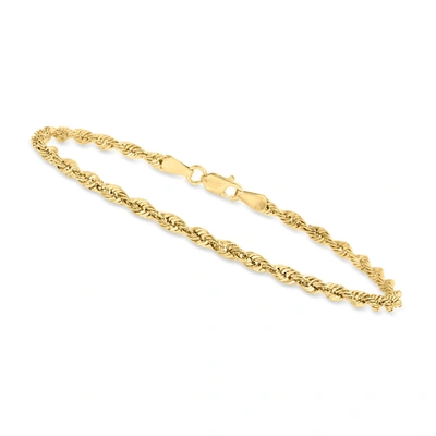 Canaria Fine Jewelry Canaria 2.5mm 10kt Yellow Gold Rope Chain Bracelet