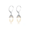 Max + Stone Sterling Silver Cultured 10-11mm Pearl Drop Leverback Earrings In Silver