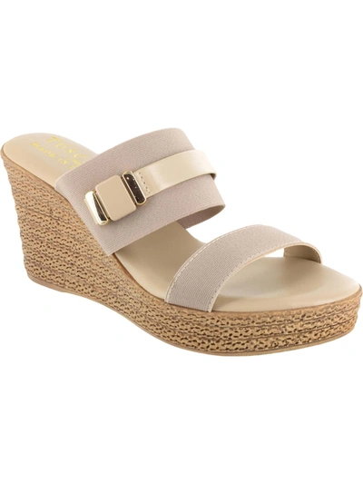 Tuscany By Easy Street® Esta Womens Woven Padded Insole Wedge Sandals In Beige