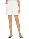 Lyssé Womens Pull On Denim Bermuda Shorts In White