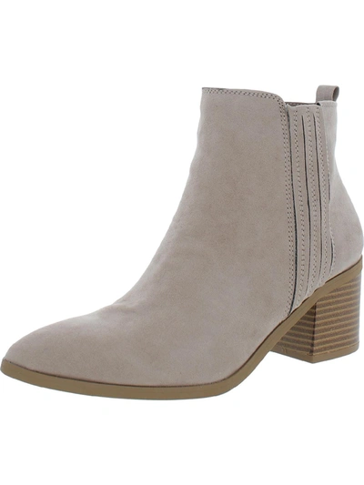 Sun + Stone Asterr Womens Slip On Dressy Booties In Grey