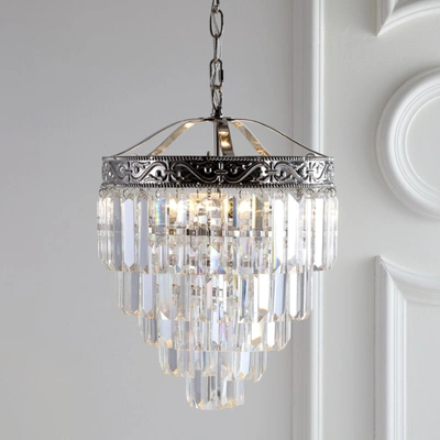 Jonathan Y Wyatt 12" 2-light Crystal Led Chandelier