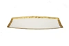 Classic Touch Decor White Porcelain Oblong Tray With Gold Rim