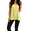 French Kyss Long Tank Top In Lime In Yellow