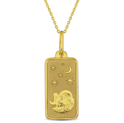 Mimi & Max Aries Horoscope Necklace In 10k Yellow Gold