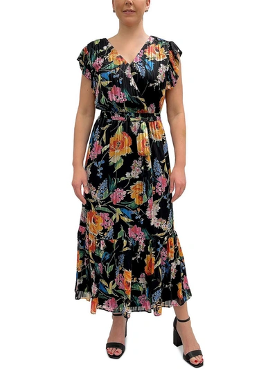 Sam Edelman Womens Belted Long Maxi Dress In Multi