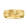 Ross-simons Italian 14kt Yellow Gold Sparkle-pattern Ring In Yellow