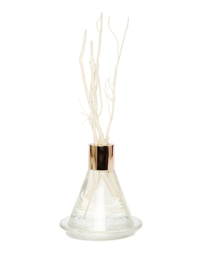 VIVIENCE CLEAR CONE SHAPED REED DIFFUSER WITH TRAY, "ZEN TEA" SCENT