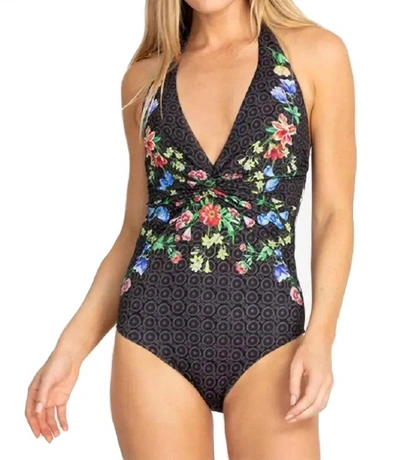 Johnny Was Color Twist One Piece In Multi In Black