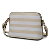 Mkf Collection By Mia K Kimmy Striped Crossbody Handbag In White
