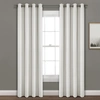Lush Decor Faux Linen Absolute Grommet Blackout Window Curtain Panel Single