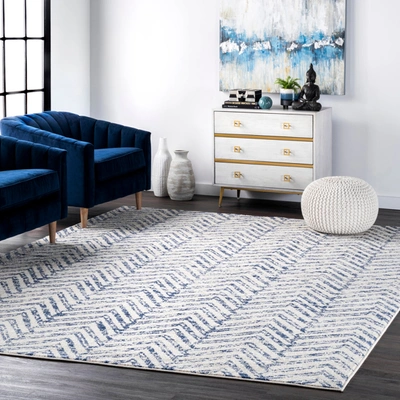 Nuloom Geometric Rosanne Area Rug In Blue