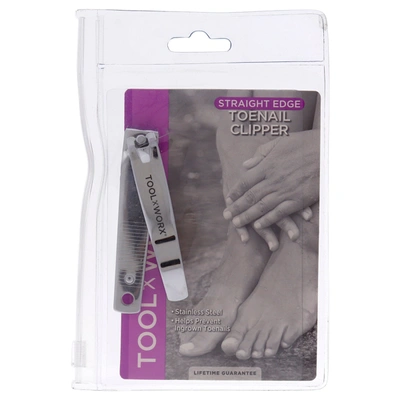 Toolworx Toenail Clipper Straight Edge By  For Unisex - 1 Pc Clipper In Silver