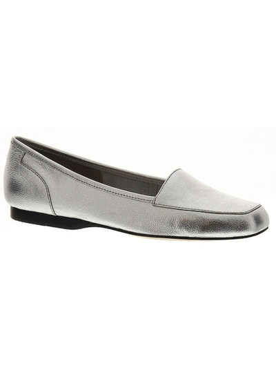 Array Freedom Womens Square Toe Loafers In Silver