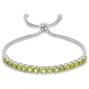 Max + Stone Sterling Silver Round 4mm Gemstone Bolo Bracelet In Silver