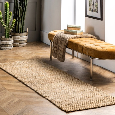 Nuloom Hand Woven Hailey Jute Area Rug In Beige