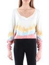 ANTHROPOLOGIE MARONIE WOMENS TIE DYE CROPPED T-SHIRT