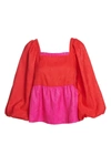 Crosby By Mollie Burch Rooney Top In Mollie Pink/lollipop Red In Pink