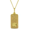 Mimi & Max Taurus Horoscope Necklace In 10k Yellow Gold In Gold